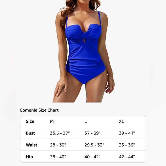 NWT- Elegant 2025. Vibrant Blue 
1-Piece Swimsuit - Picture 6 of 7